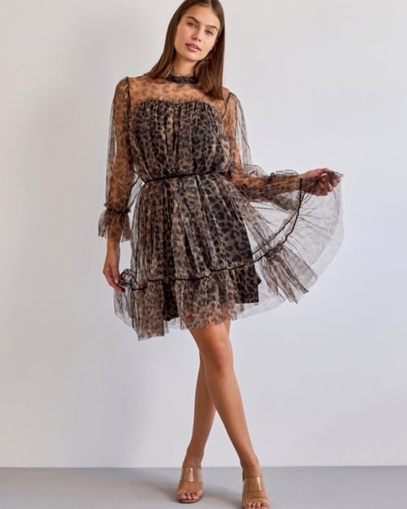 MaKenna Tulle Dress | Leopard