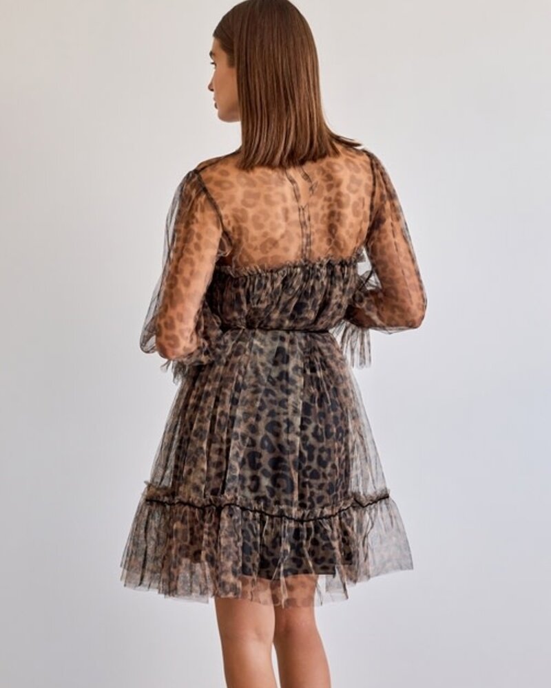 MaKenna Tulle Dress | Leopard