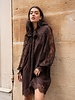 Ambre Lace Midi Dress | Chocolate
