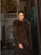 Vivian Faux Fur Vest | Leopard