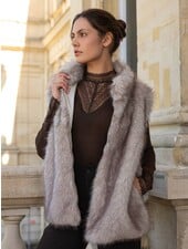 Genevieve Faux Fur Vest | Biege