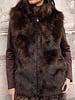 Genevieve Faux Fur Vest | Chocolate