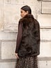Genevieve Faux Fur Vest | Chocolate