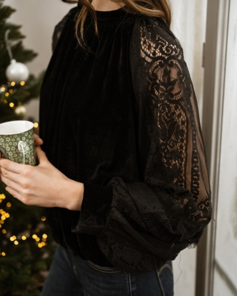Pauline Velvet Blouse