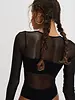 Free People All An Illusion Bodysuit | Black