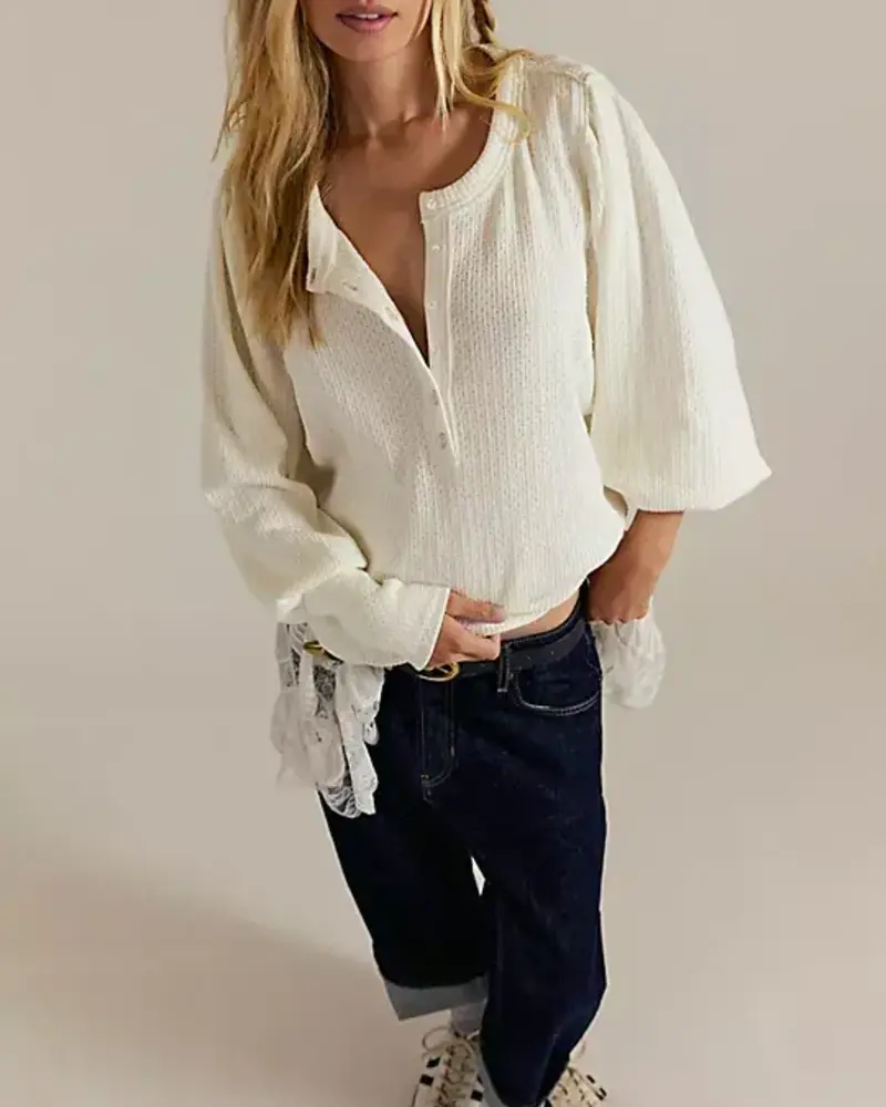 Free People Quinn Knit Thermal | Ivory