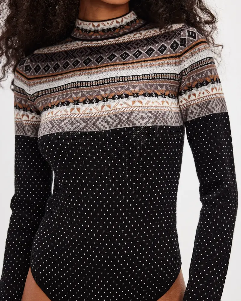 Free People Winter Warmer Bodysuit | Black