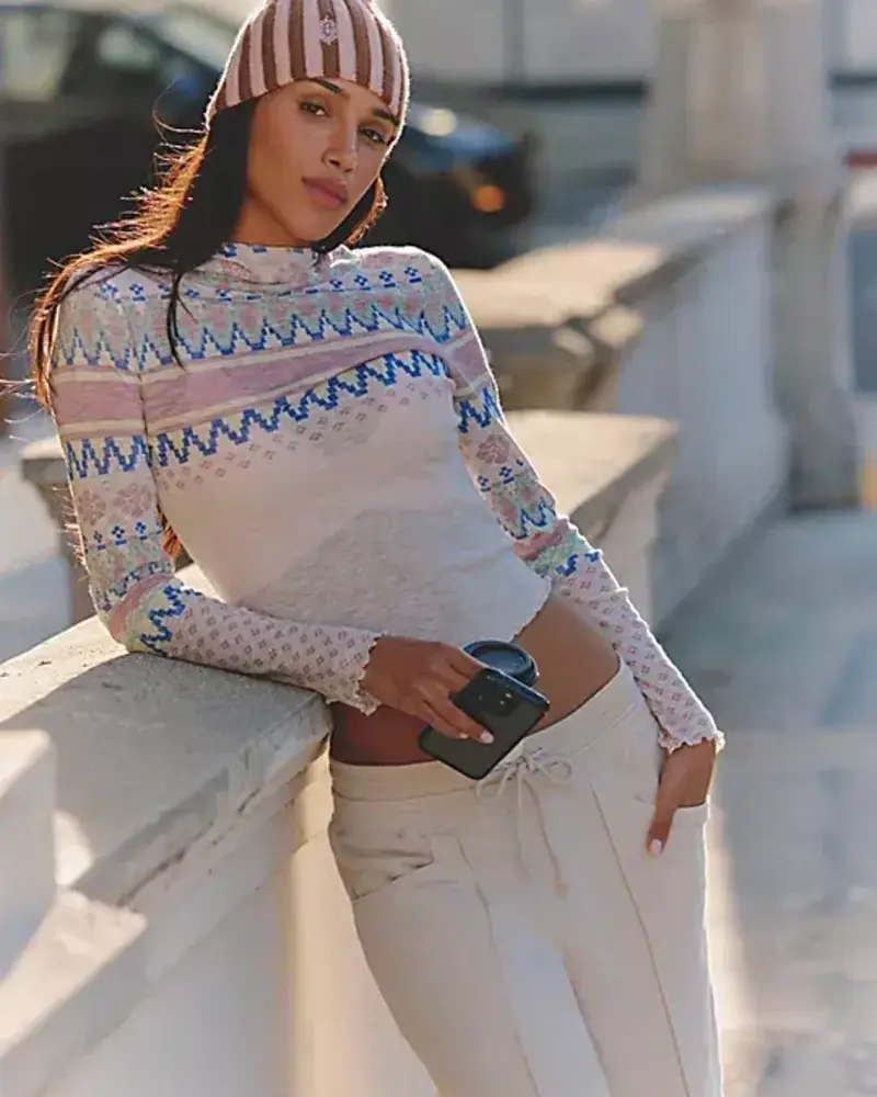 Free People Breathe Easy Printed Layer | Titan