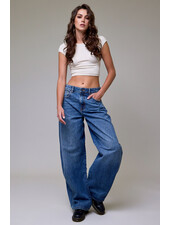 Sammie Barrel Jean | Medium Dark