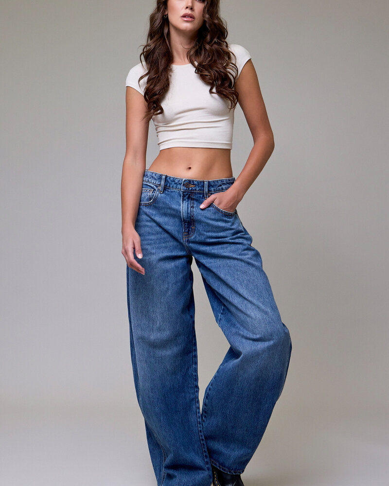 Sammie Barrel Jean | Medium Dark