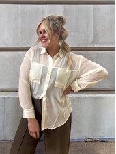 Grayson Sheer Shirt | Ecru
