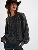Free People Frankie Cable Knit Sweater | Black