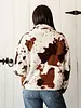 Cow Print Half Zip