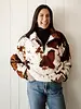 Cow Print Half Zip