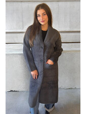 Yelash Longline Coatigan | Grey
