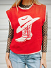 Cowboy Boot Sweater Vest