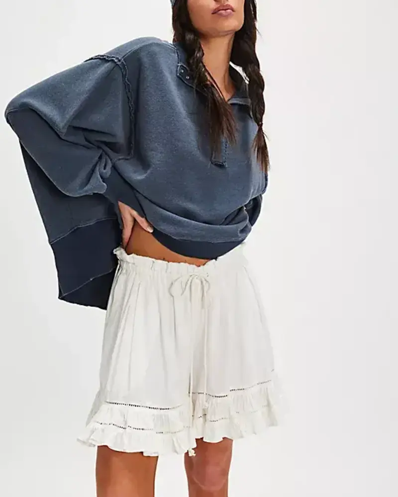 Free People Camden Henley Sweatshirt | Navy