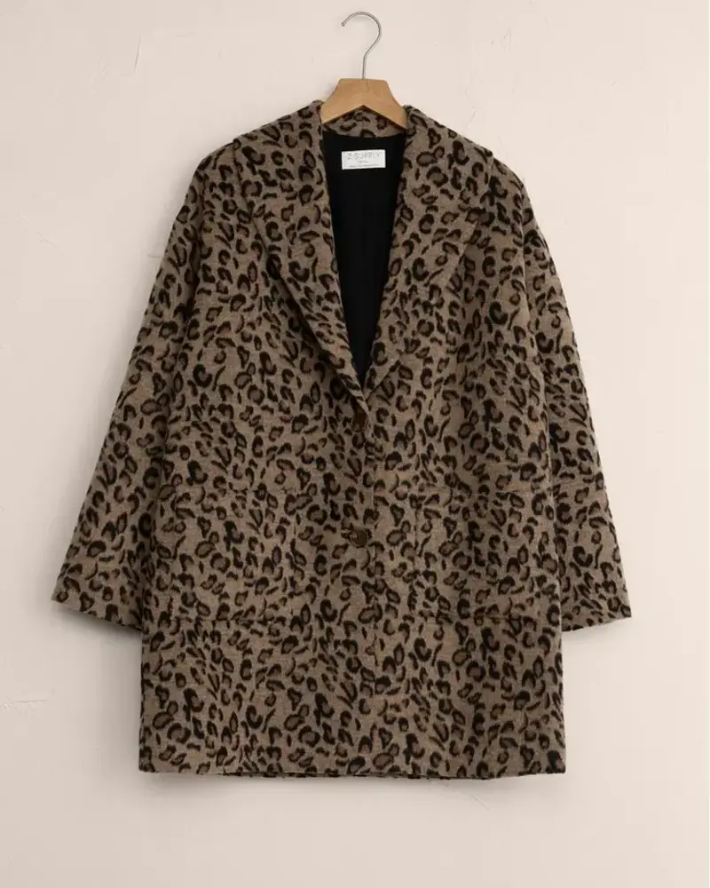 Z Supply Lennon Leopard Coat