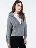 Melange Zip Front Cardigan | Grey