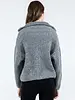 Melange Zip Front Cardigan | Grey
