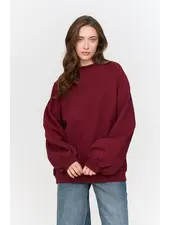Nancie Oversized Sweater | Maroon