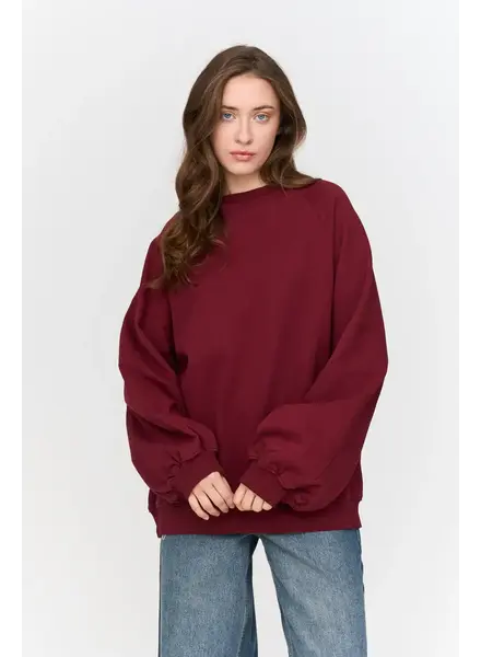 Nancie Oversized Sweater | Maroon
