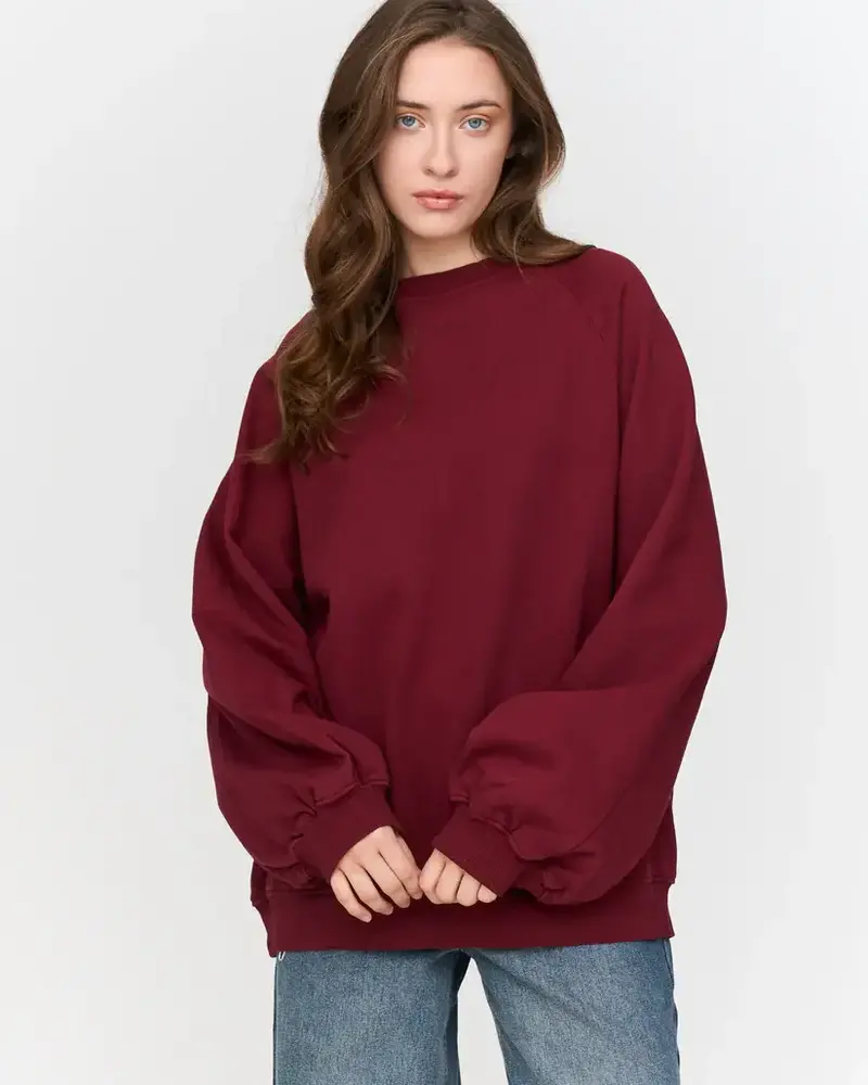 Nancie Oversized Sweater | Maroon
