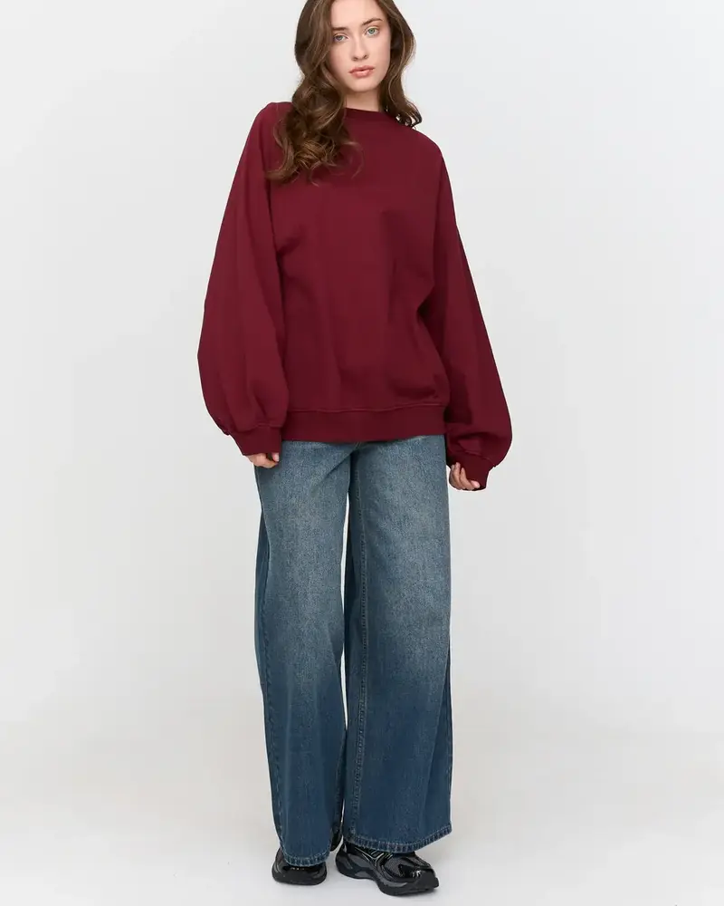 Nancie Oversized Sweater | Maroon
