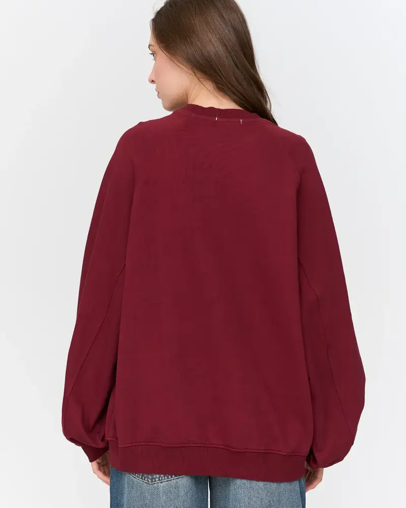 Nancie Oversized Sweater | Maroon