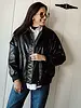 Classic Oversized Vegan Leather Bomber