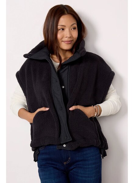 Free People Scout It Out Fleece Vest | Black