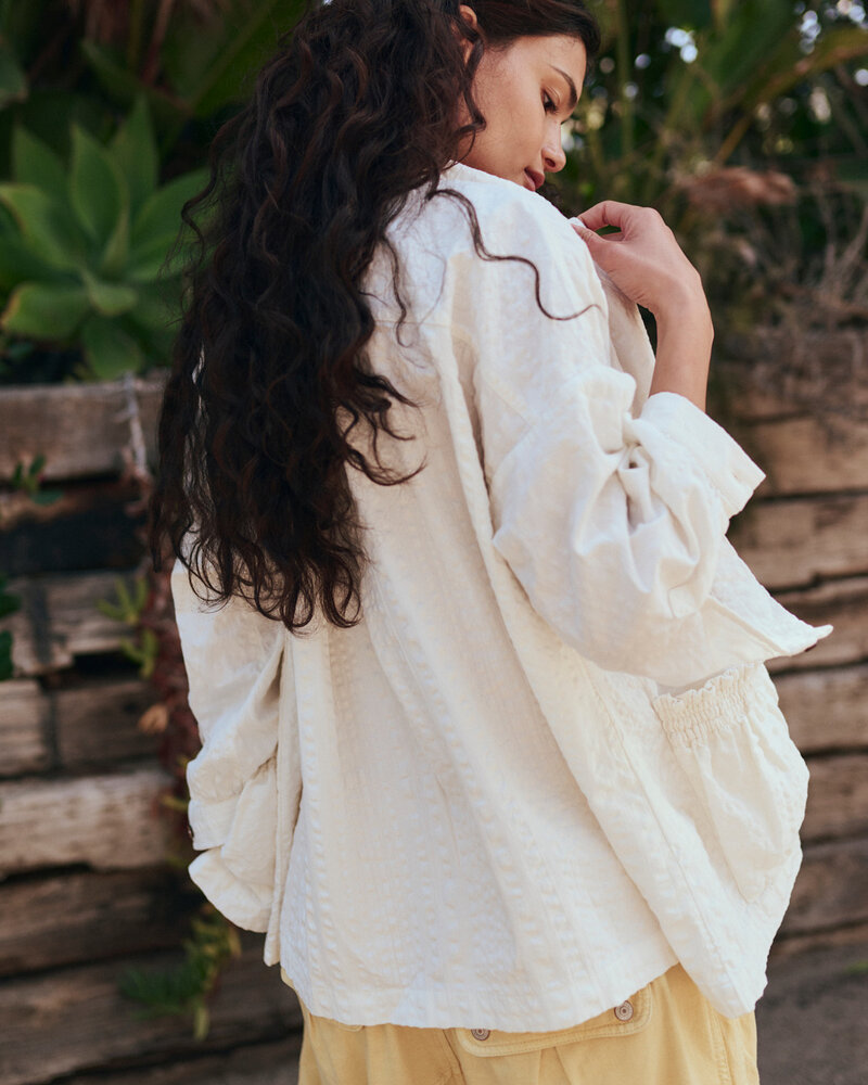 Free People Just Like Me Seersucker Shirt | Milk