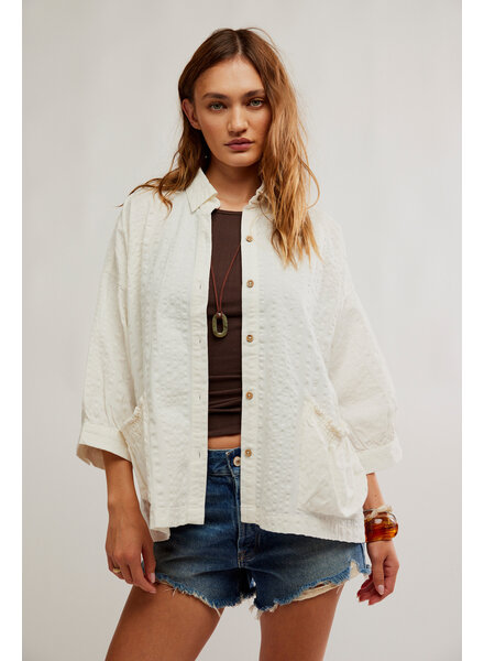 Free People Just Like Me Seersucker Shirt | Milk