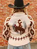 Kickin Broncho Knit Zip-Up Sweater