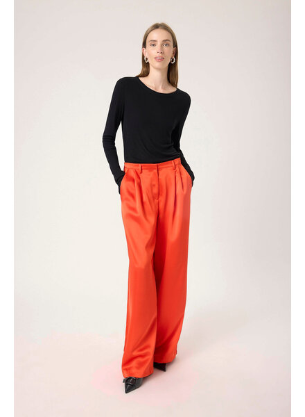 Liva Suiting Pants | Hot Red