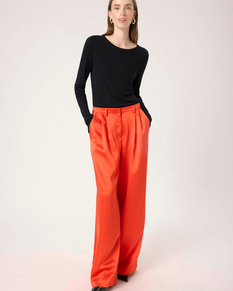 Liva Suiting Pants | Hot Red