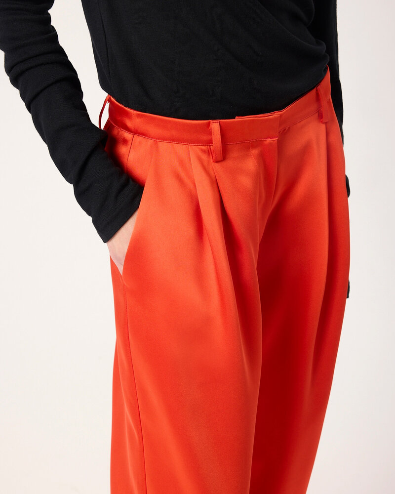 Liva Suiting Pants | Hot Red