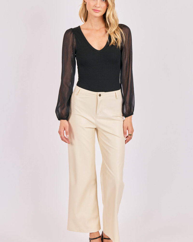 Gleam Mixed Media Bodysuit