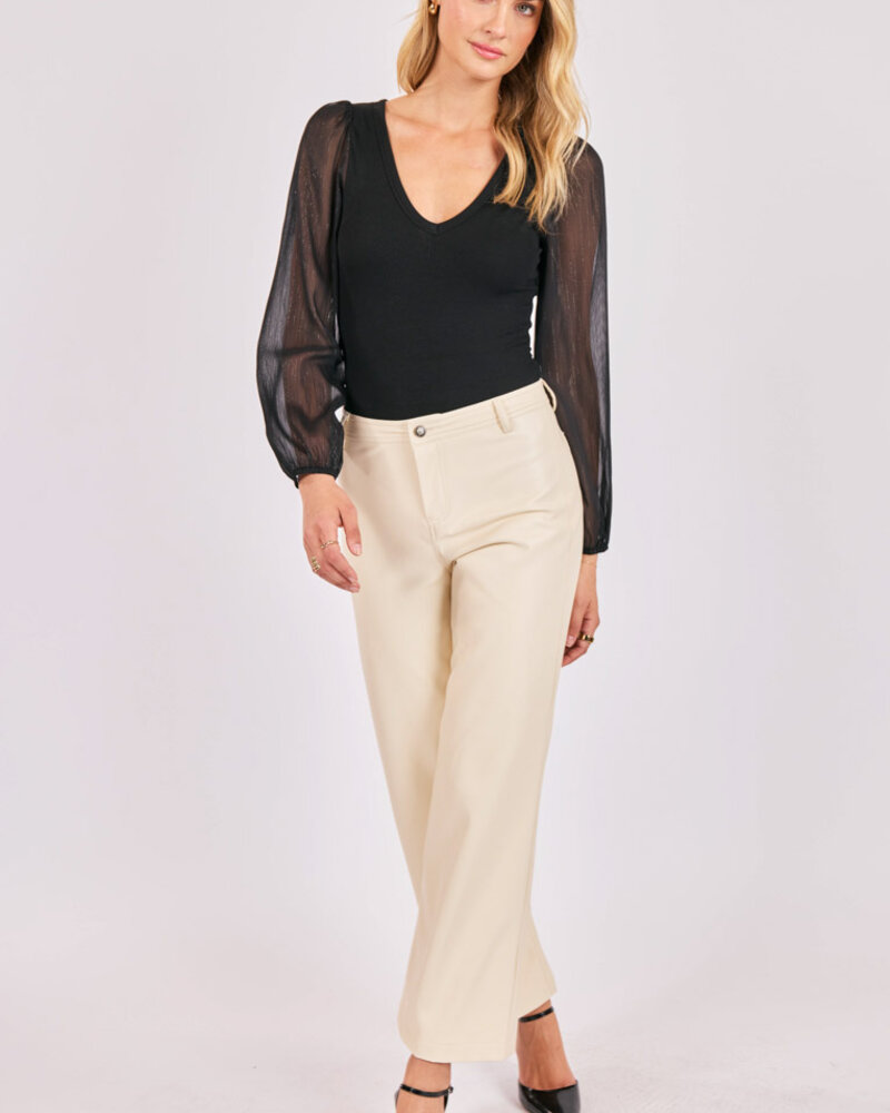 Gleam Mixed Media Bodysuit