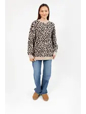 Smash + Tess Leopard Long Sweater | Taupe