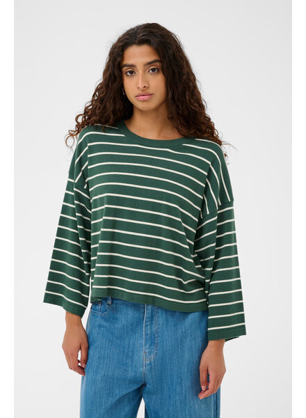 Spina Boxy Pullover Cropped | Green
