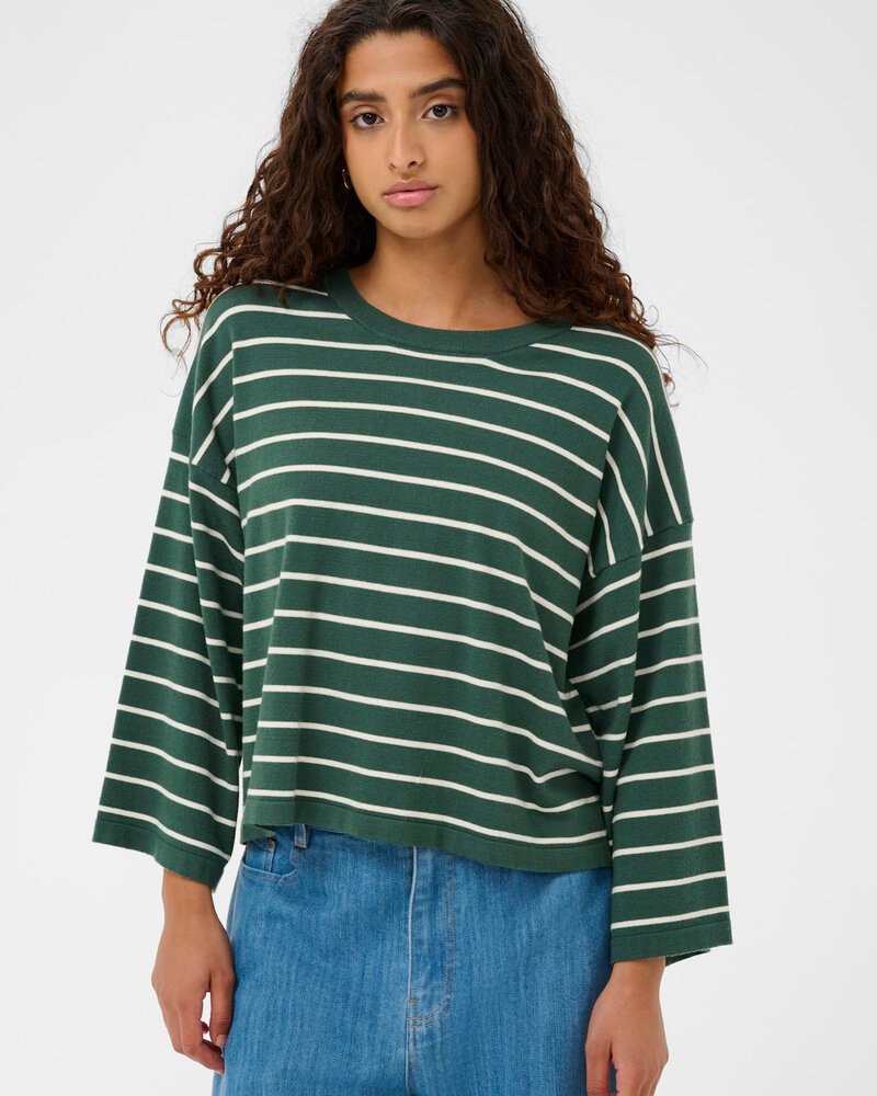 Spina Boxy Pullover Cropped | Green