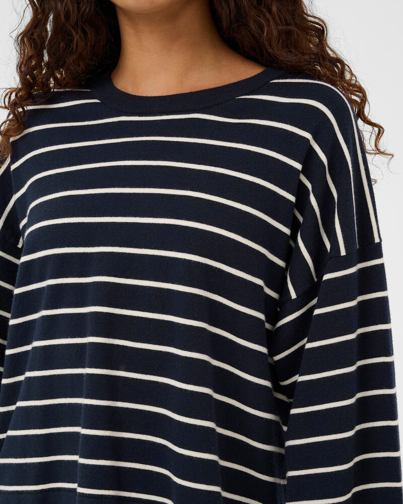 Spina Boxy Pullover Cropped | Navy