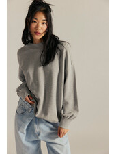 Free People Palm Spring Turtleneck Pullover | Heather Grey