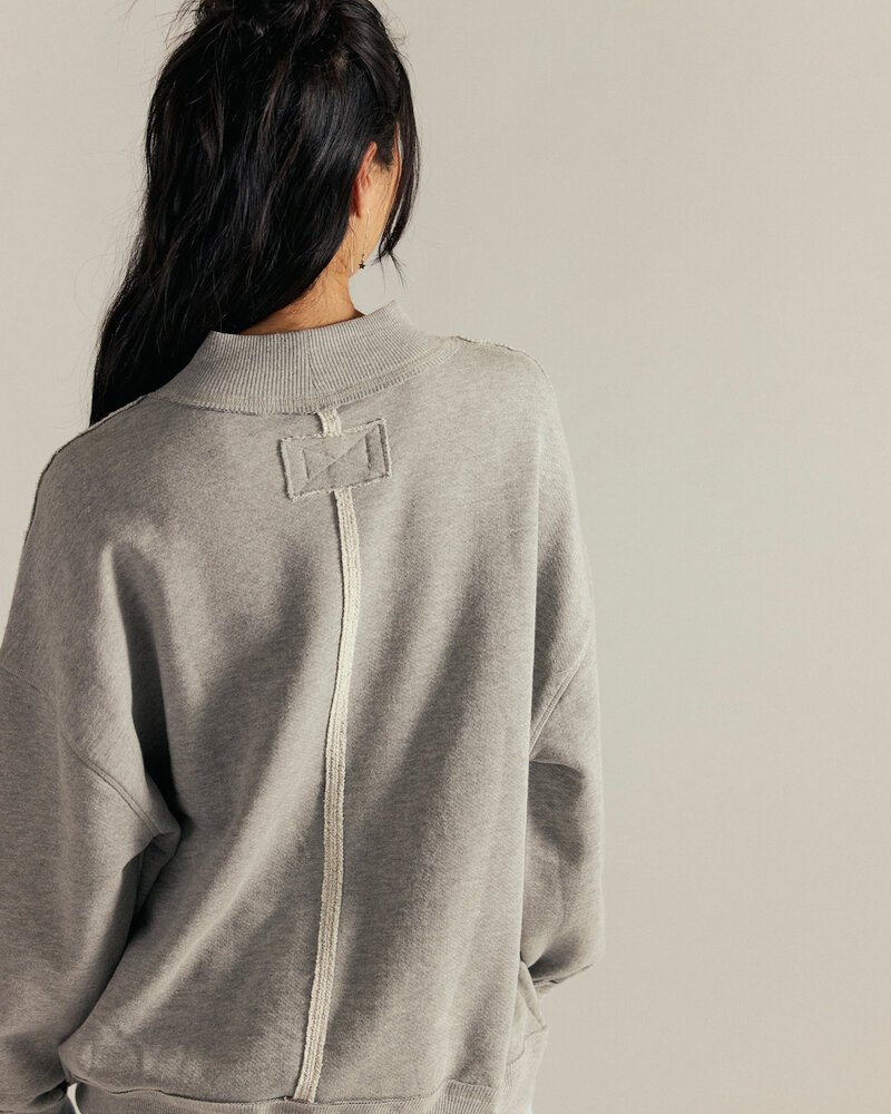 Free People Palm Spring Turtleneck Pullover | Heather Grey