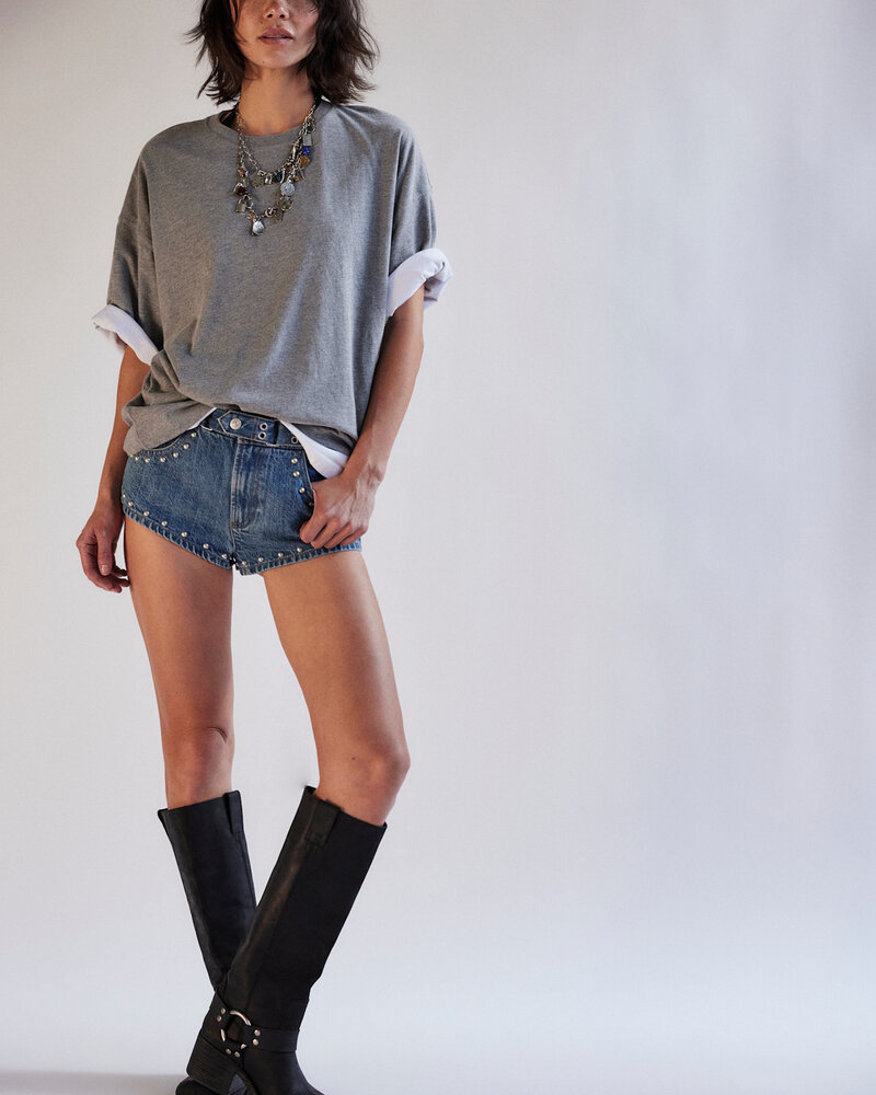 Free People Perfect Oversized Tee | Grey