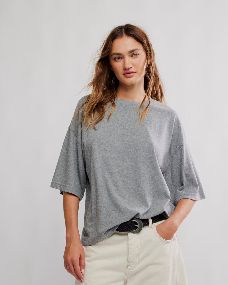 Free People Perfect Oversized Tee | Grey
