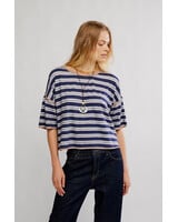 Free People Clean Rugby Tee | Navy