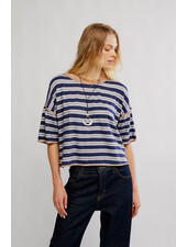 Free People Clean Rugby Tee | Navy