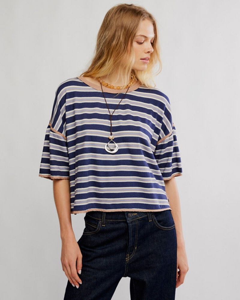 Free People Clean Rugby Tee | Navy